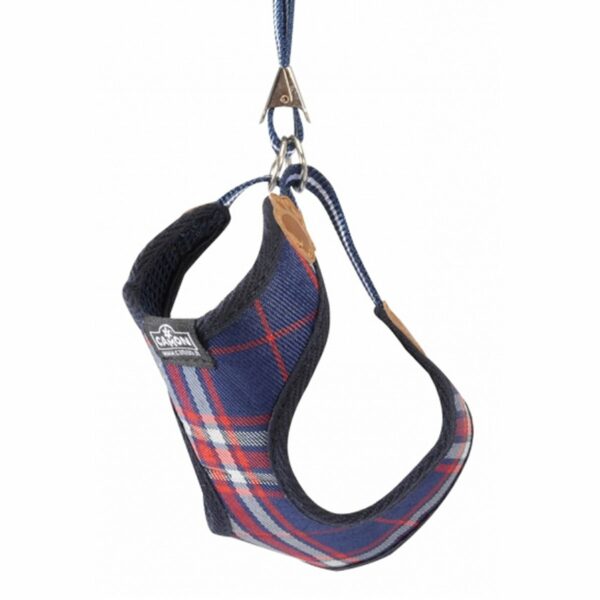 Pettorina Tartan con Guinzaglio Camon Blu