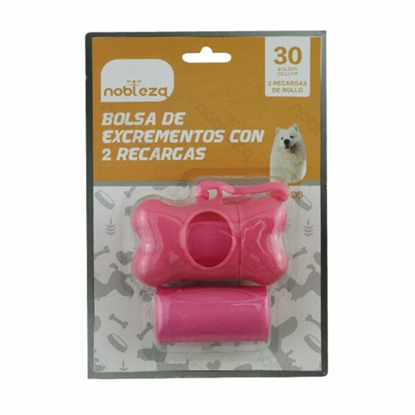 Dispenser Osso Porta Sacchetti Trash Bags Nobleza Rosa