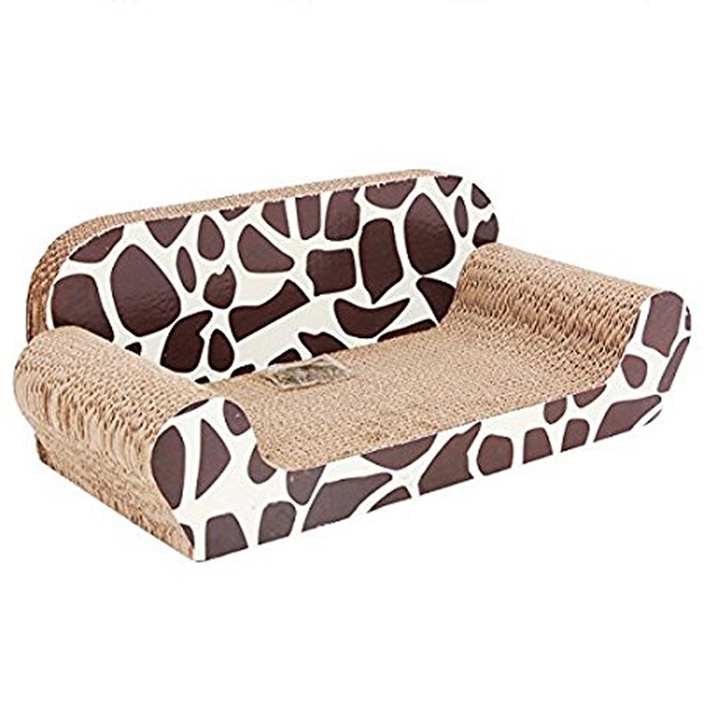 Tiragraffi Sofà in Cartone Giraffa