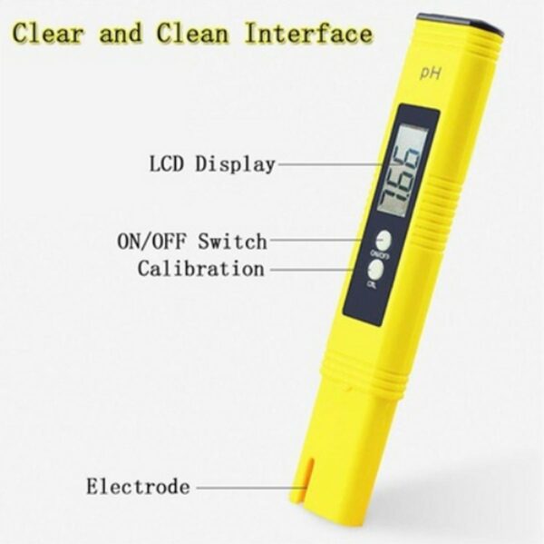 pHmetro digitale giallo leggibilità