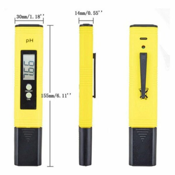 pHmetro digitale giallo misure