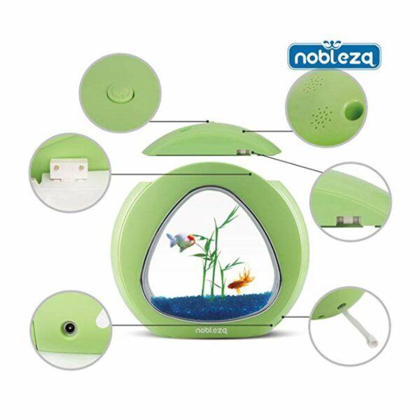 Mini Acquario Triangolo Nobleza verde montaggio