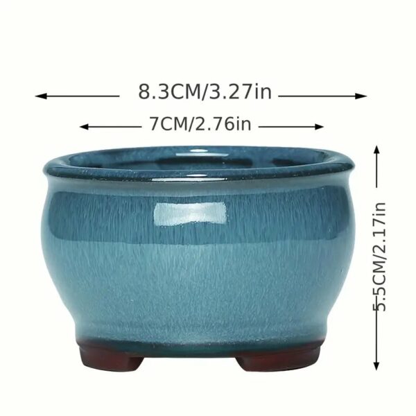 Vaso Bonsai Mame Verde Mare Tondo - immagine 2